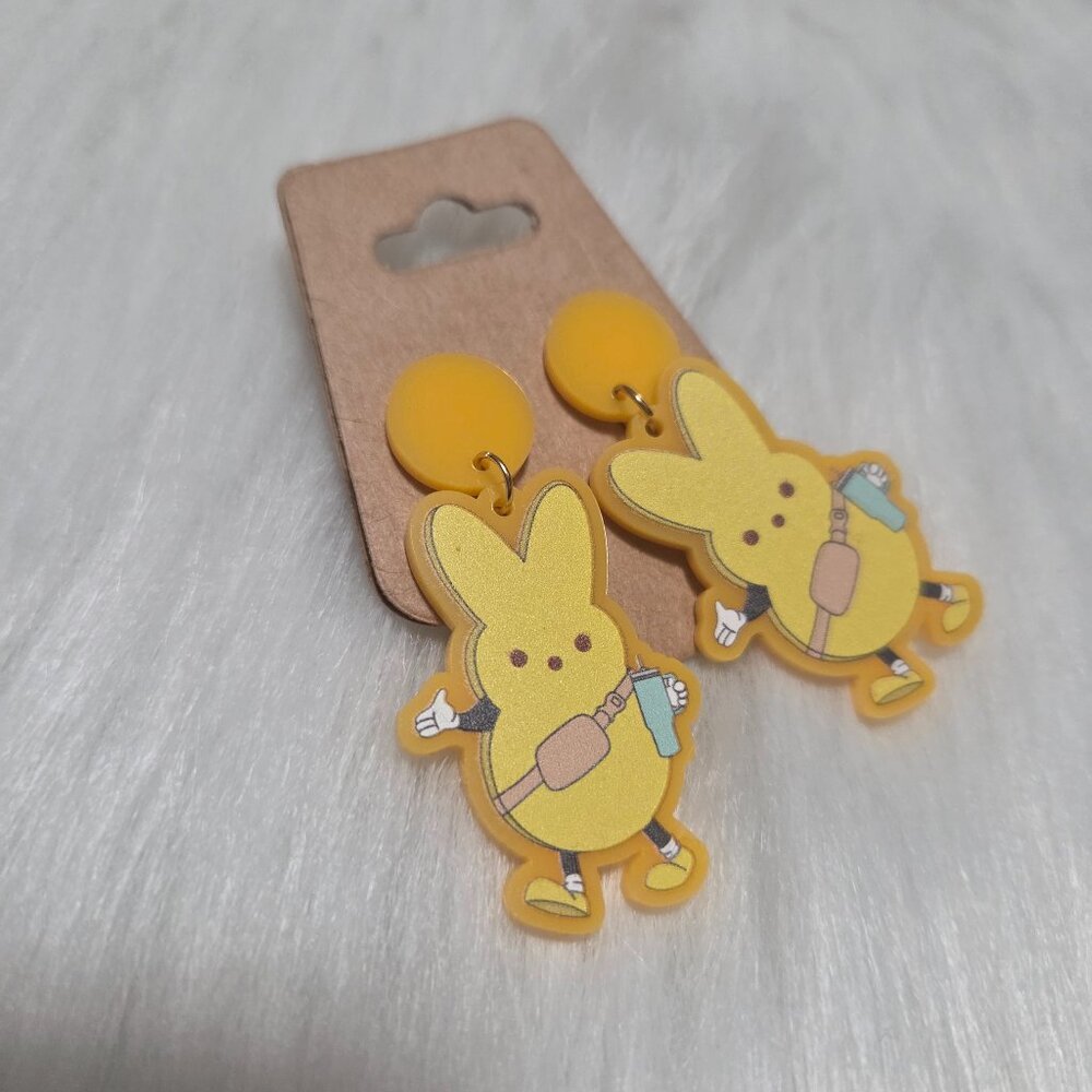 Easter peep dangle earrings